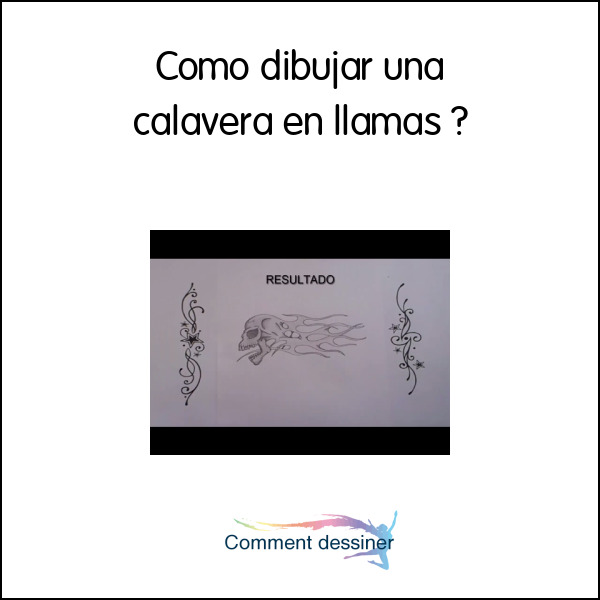 Como dibujar una calavera en llamas